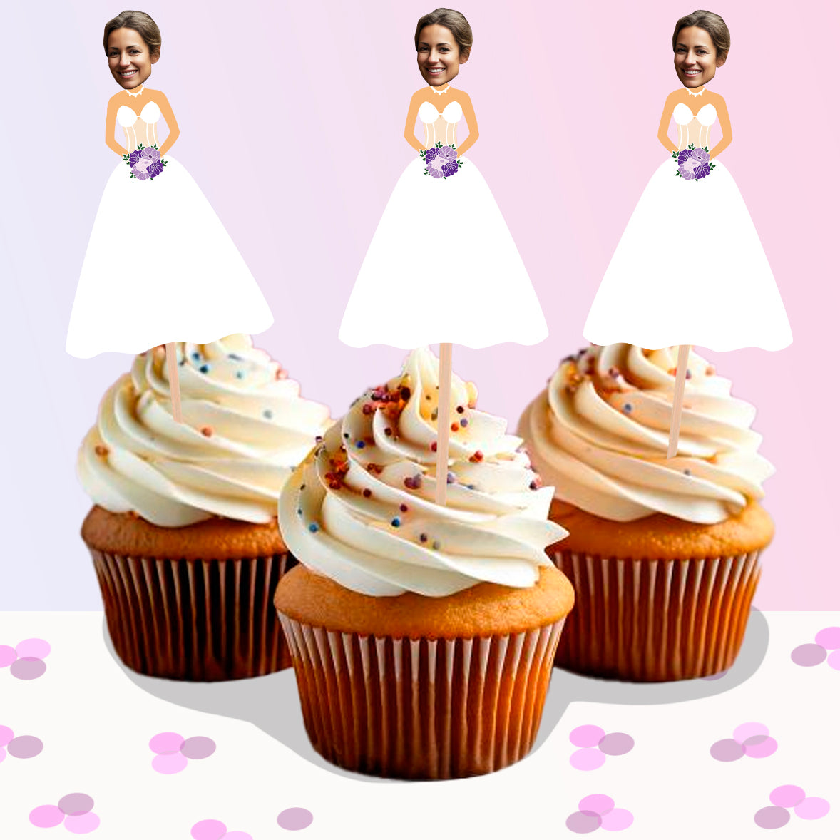 Personalised Bride and Groom Cake Toppers