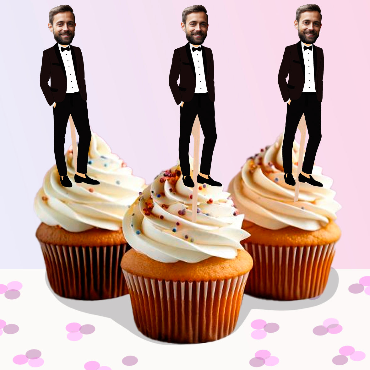 Personalised Bride and Groom Cake Toppers