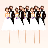 Personalised Bride and Groom Cake Toppers