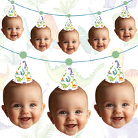 Personalised Dinosaur Party Hat Banner #3