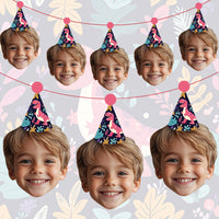 Personalised Dinosaur Party Hat Banner #3