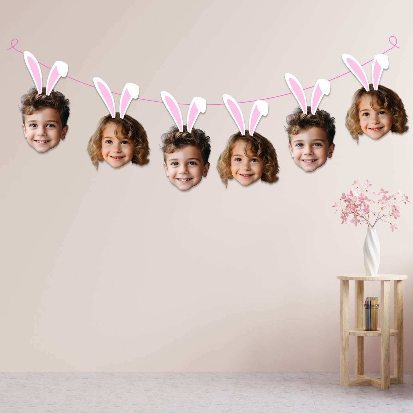 Personalised Easter Bunny Ears Banner