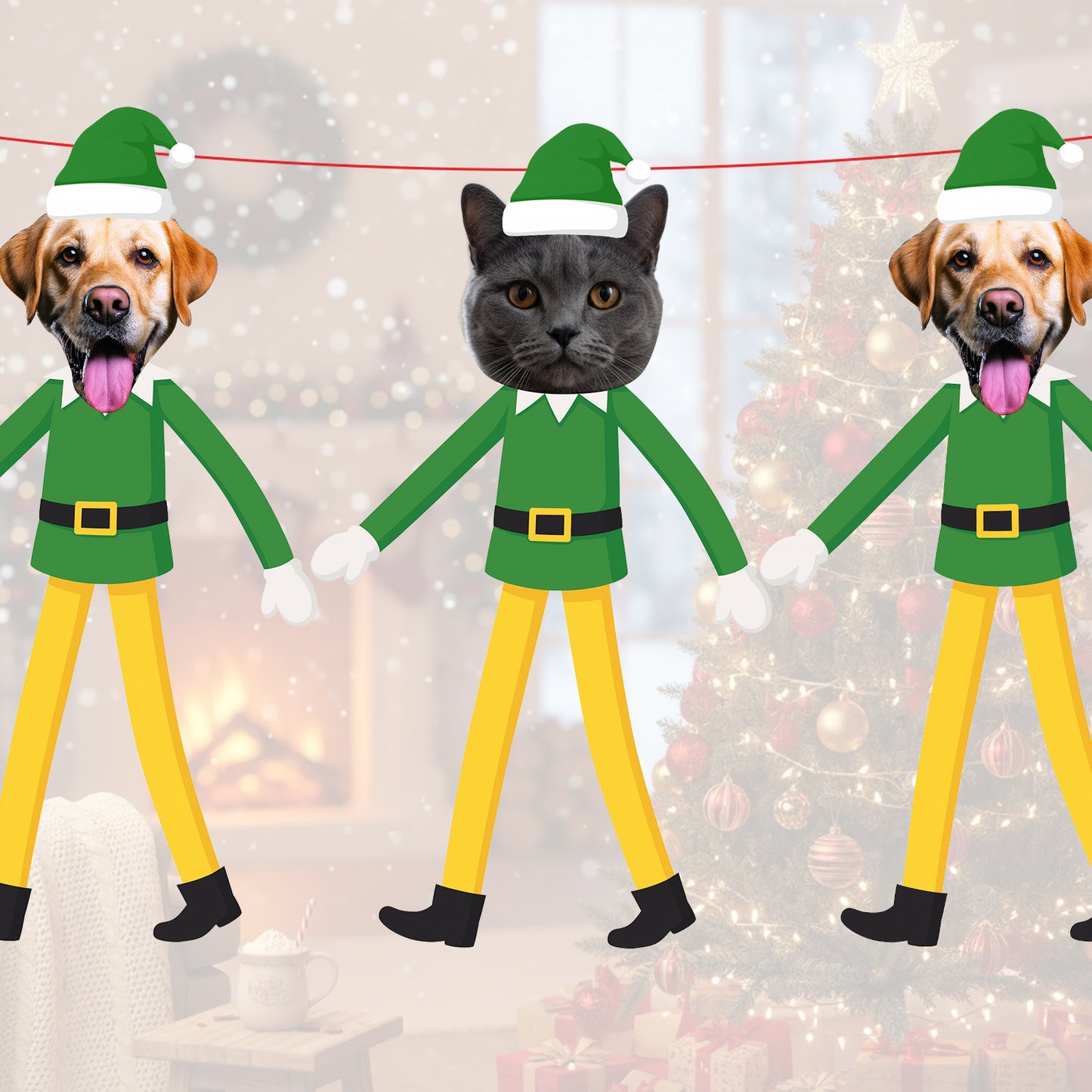 Personalised Pet Buddy Elf Banner