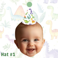Personalised Dinosaur Party Hat Banner #3