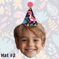 Personalised Dinosaur Party Hat Banner #3