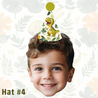 Personalised Dinosaur Party Hat Banner #3