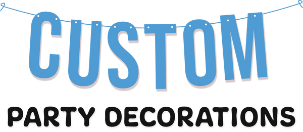 Custom Party Decorations Logo Personalised Birthday Event Decor