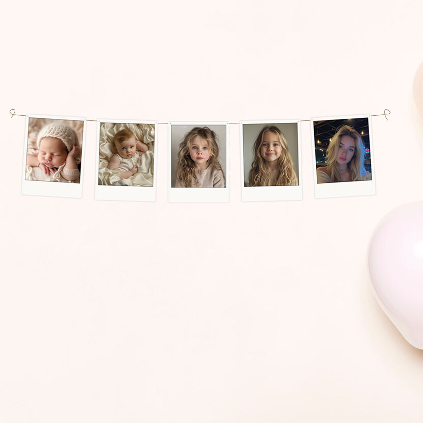 Personalised Polaroid Picture Banner