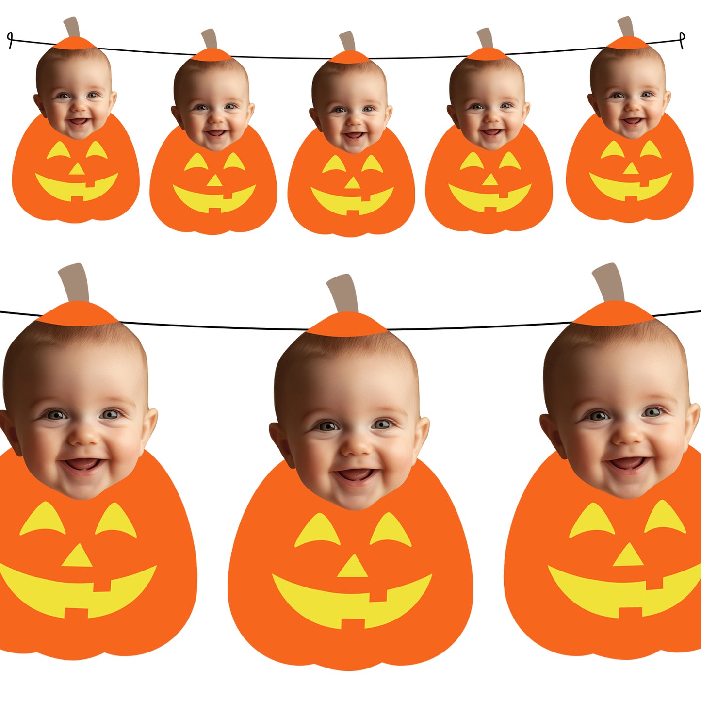 Personalised Halloween Pumpkin Banner