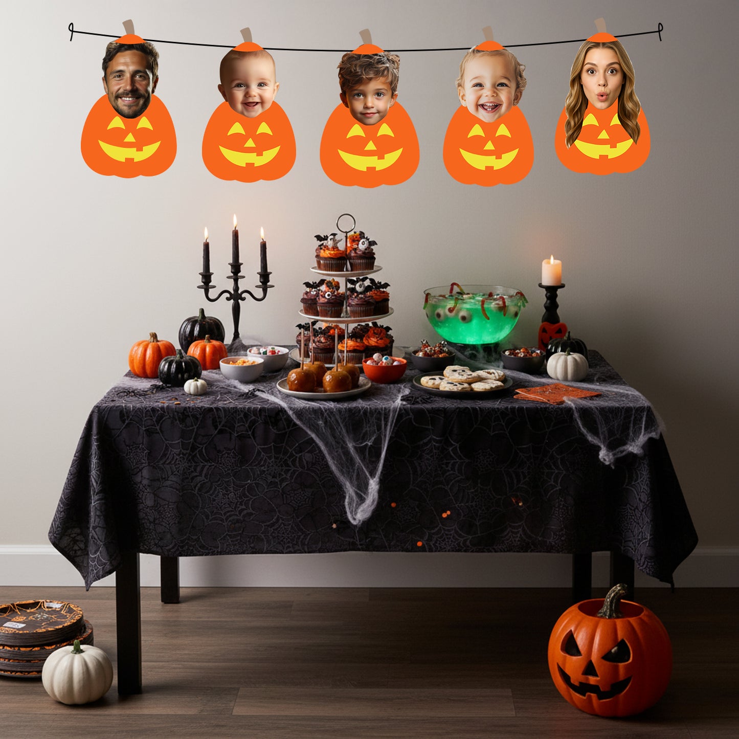 Personalised Pumpkin Halloween Banner