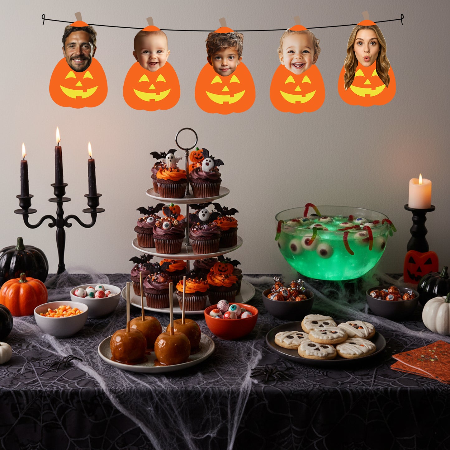 Personalised Pumpkin Halloween Banner