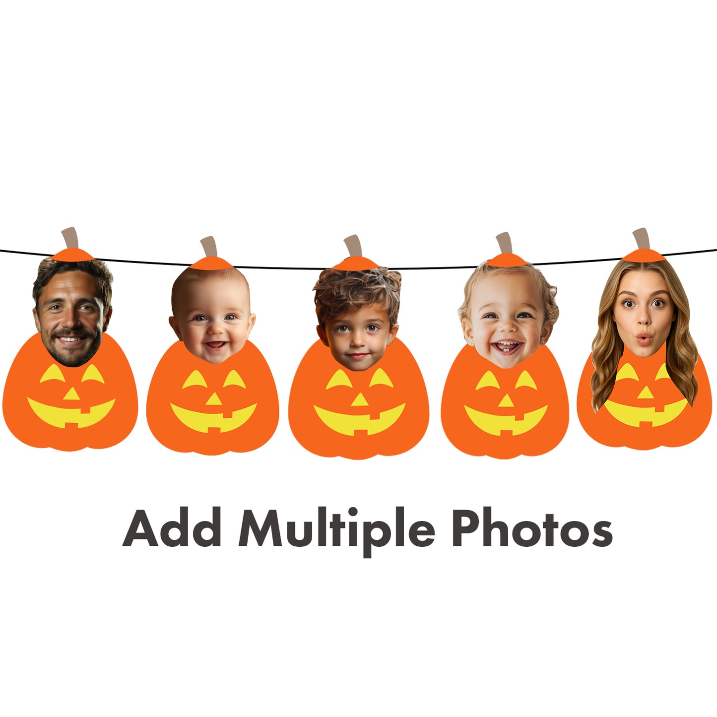 Personalised Pumpkin Halloween Banner