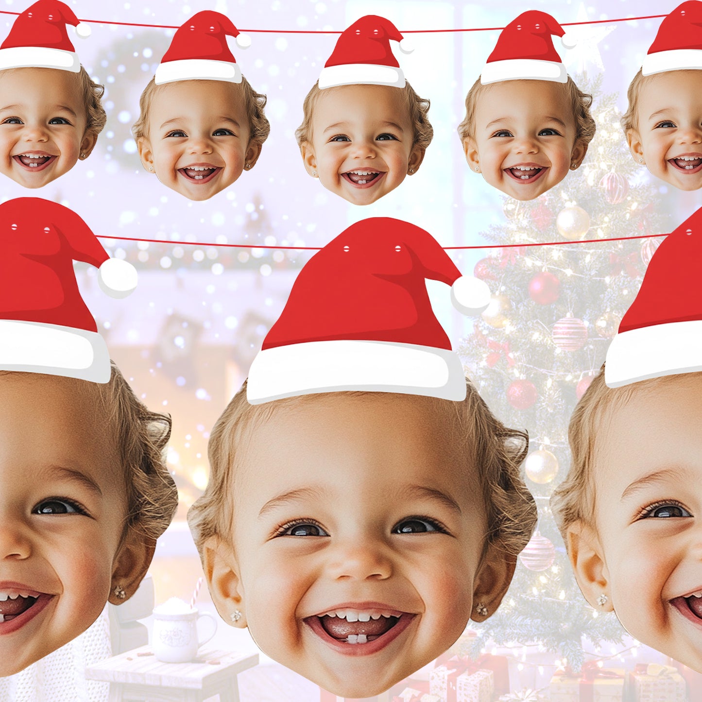 Personalised Santa Hat Banner