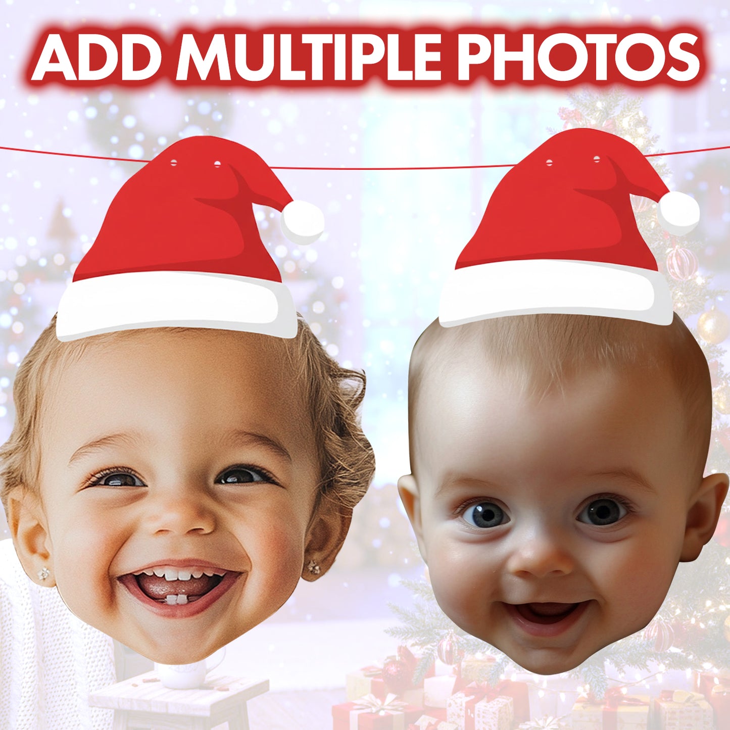 Personalised Santa Hat Banner