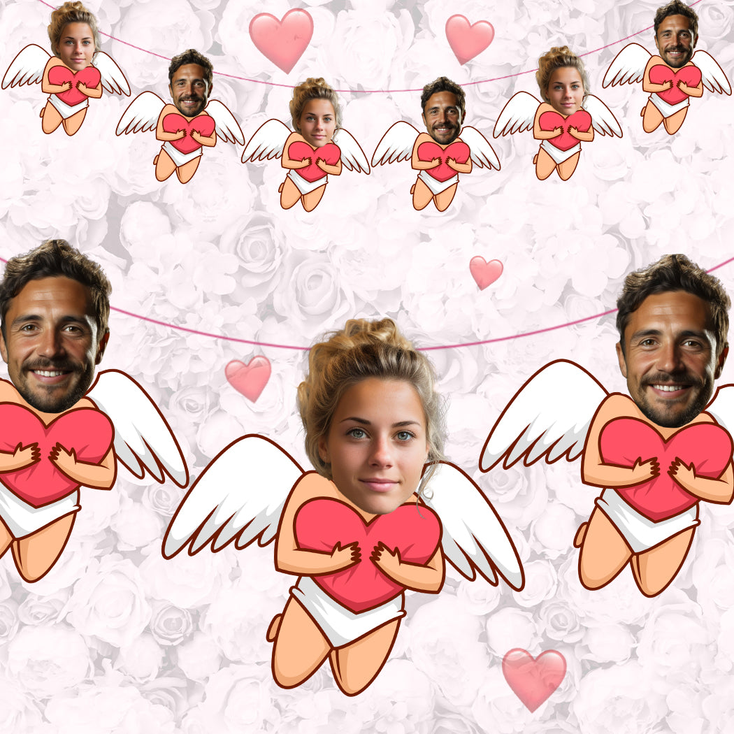 Personalised Cupid Heart Banner