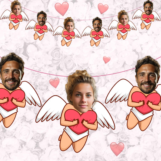 Personalised Cupid Heart Banner
