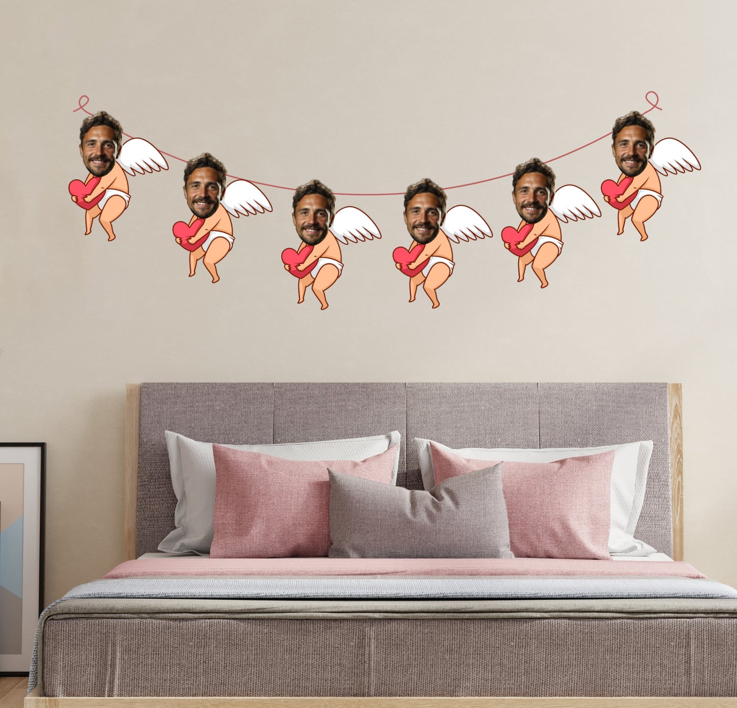 Personalised Cupid Heart Banner