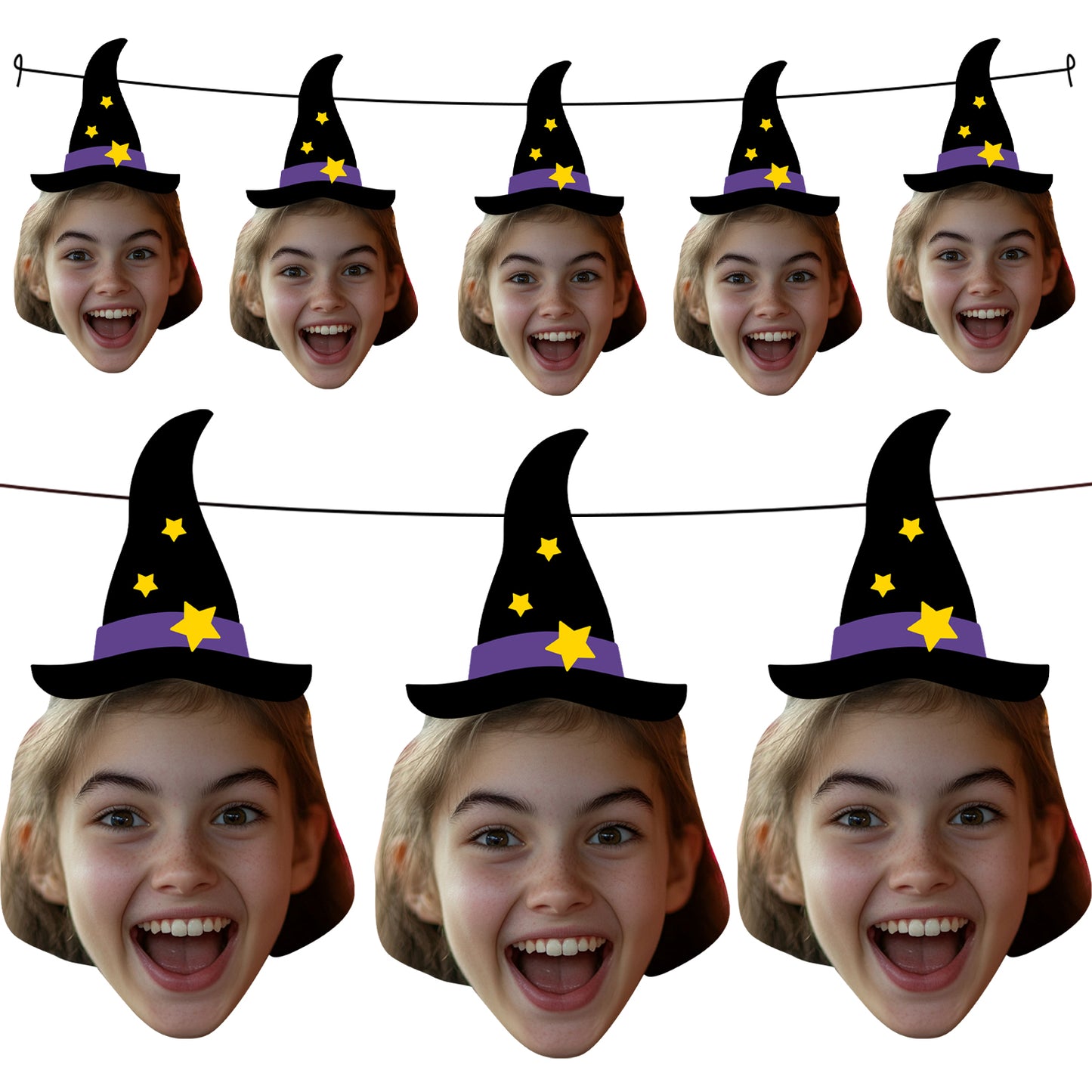 Personalised Witch Hat Halloween Banner