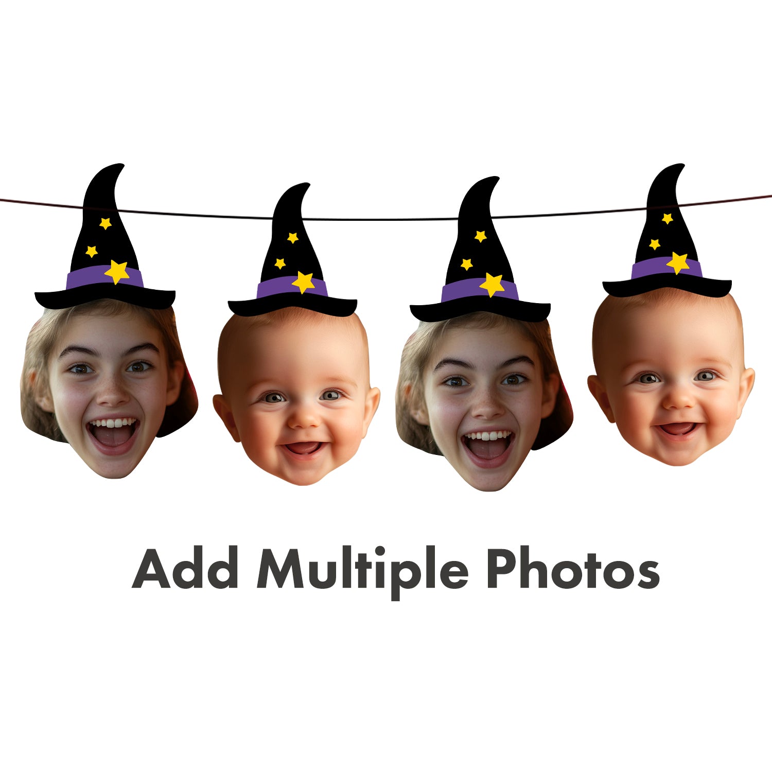 Personalised Witch Hat Halloween Banner