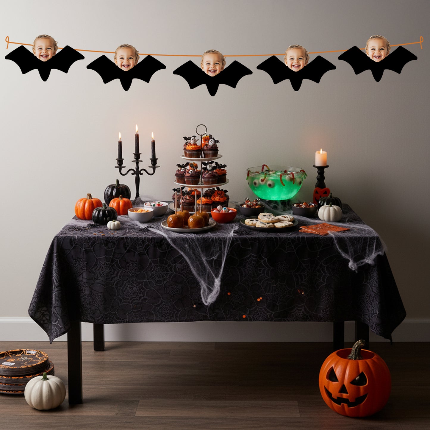 Personalised Bat Halloween Banner