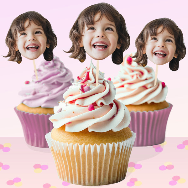 Personalised Face Cake Toppers - Custom Party Decorations