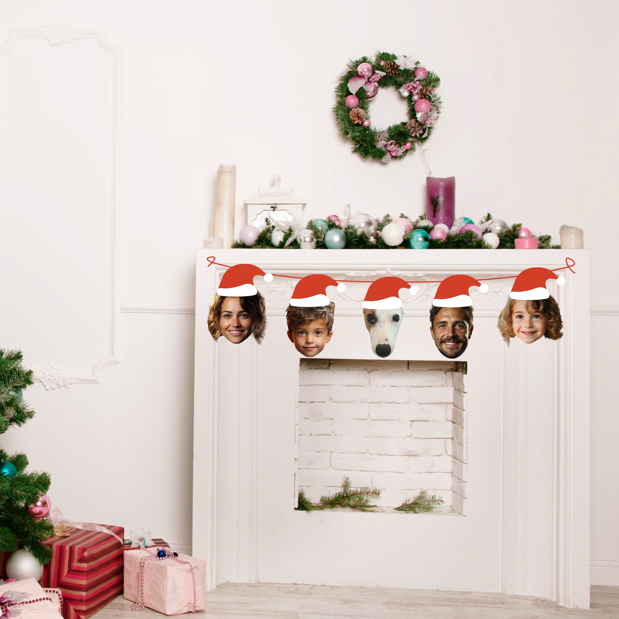 Personalised Santa Hat Banner