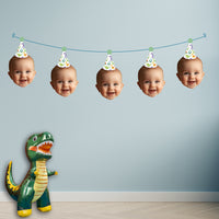 Personalised Dinosaur Party Hat Banner #1