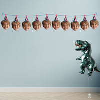 Personalised Dinosaur Party Hat Banner #2