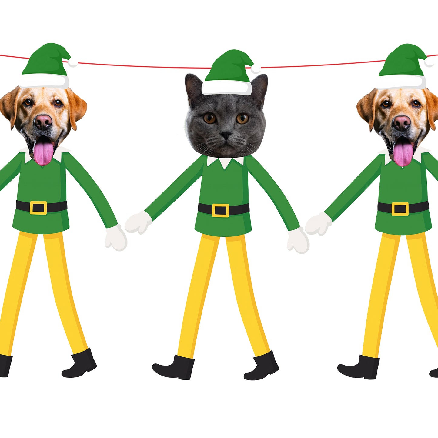 Personalised Pet Buddy Elf Banner
