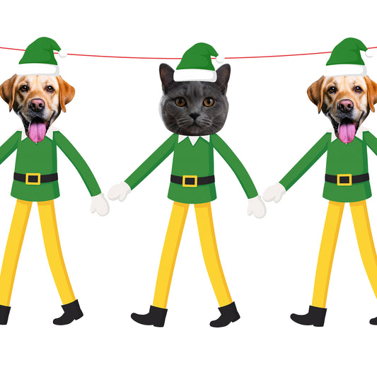 Personalised Pet Buddy Elf Banner