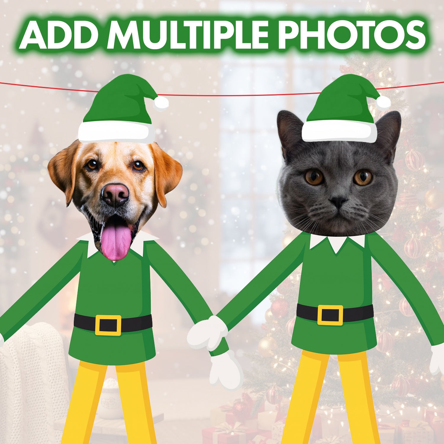 Personalised Pet Buddy Elf Banner