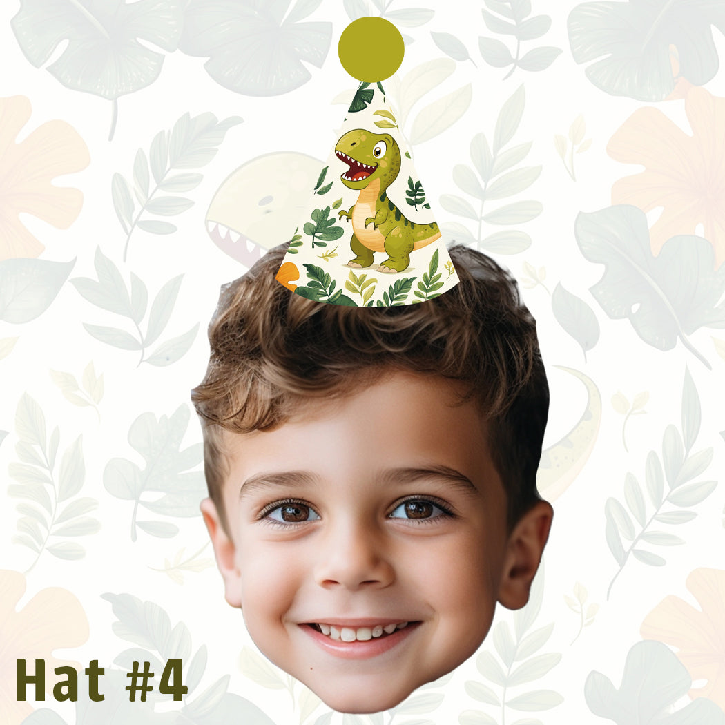 Personalised Dinosaur Party Hat Banner #5