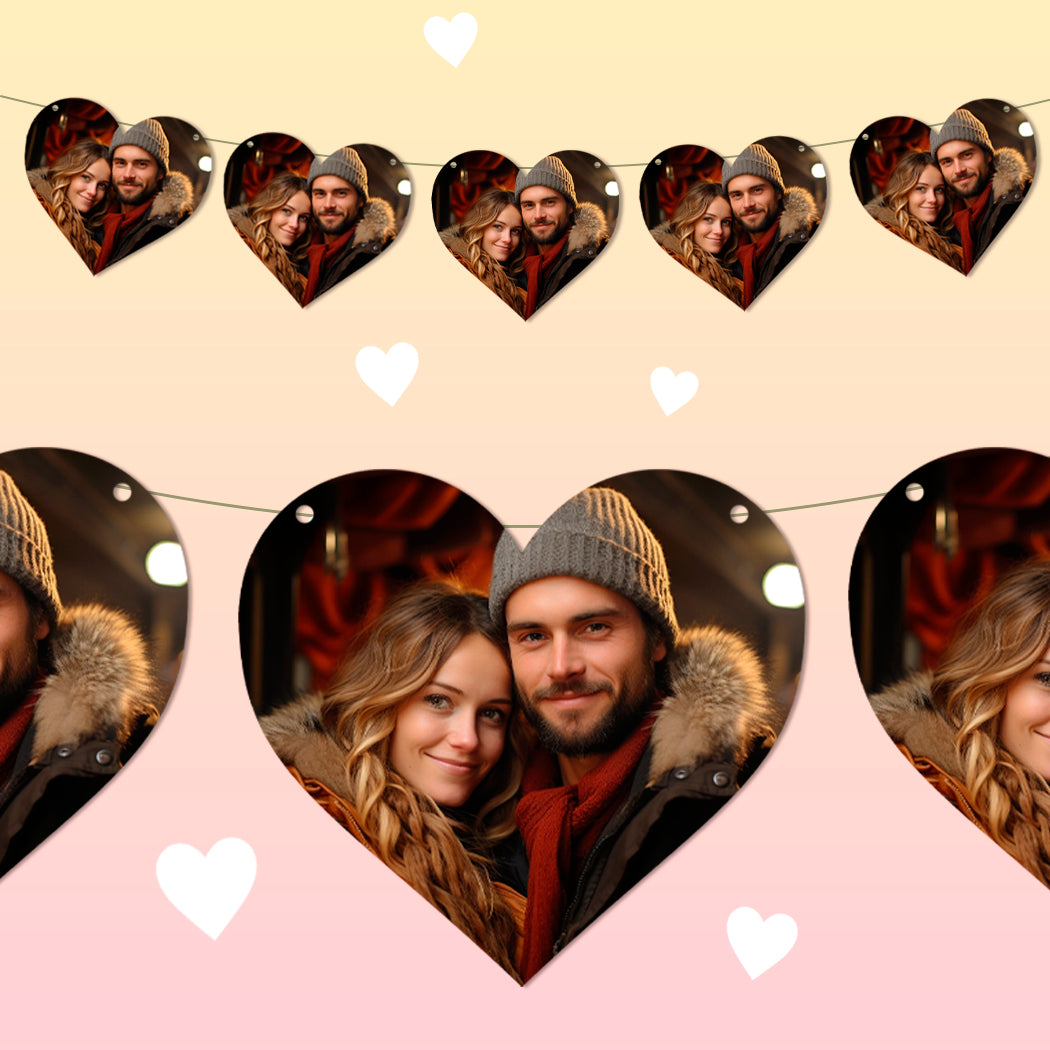 Personalised Heart Shaped Banner