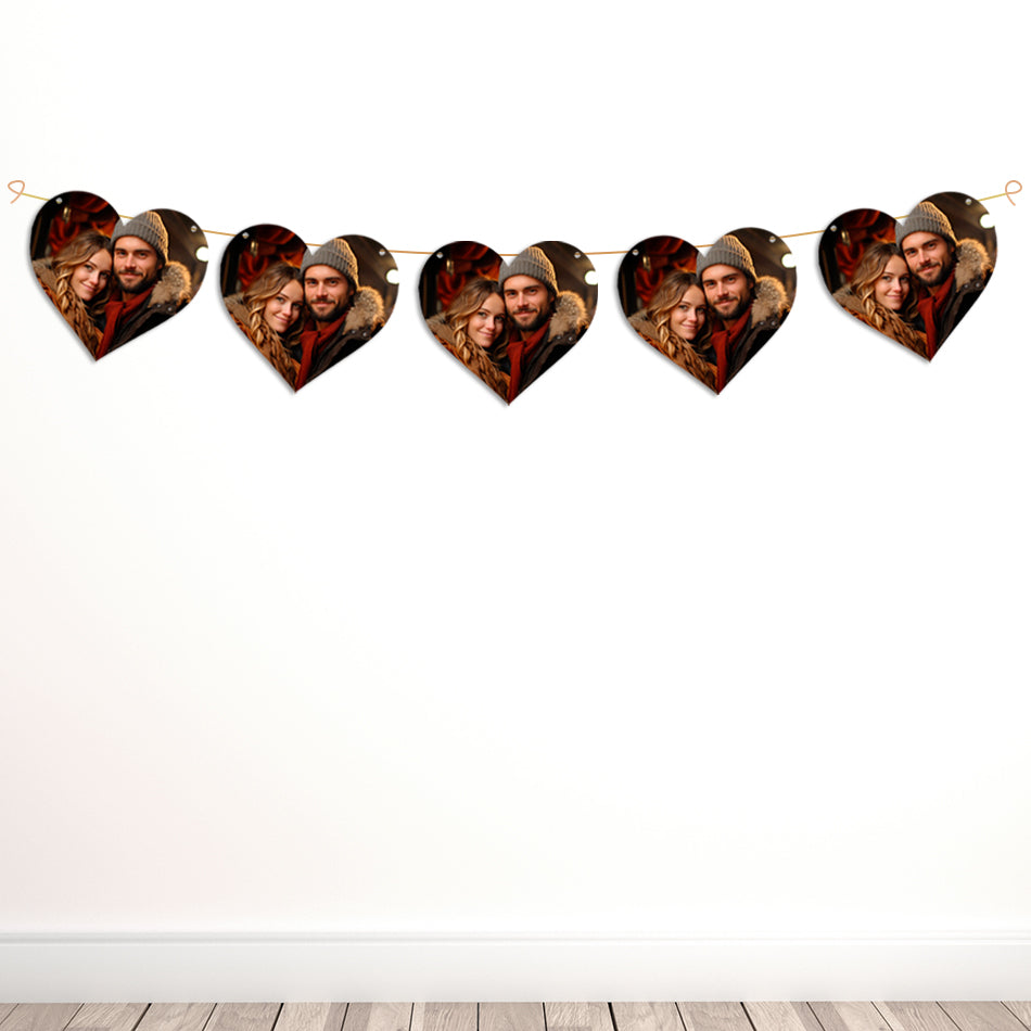 Personalised Heart Shaped Banner