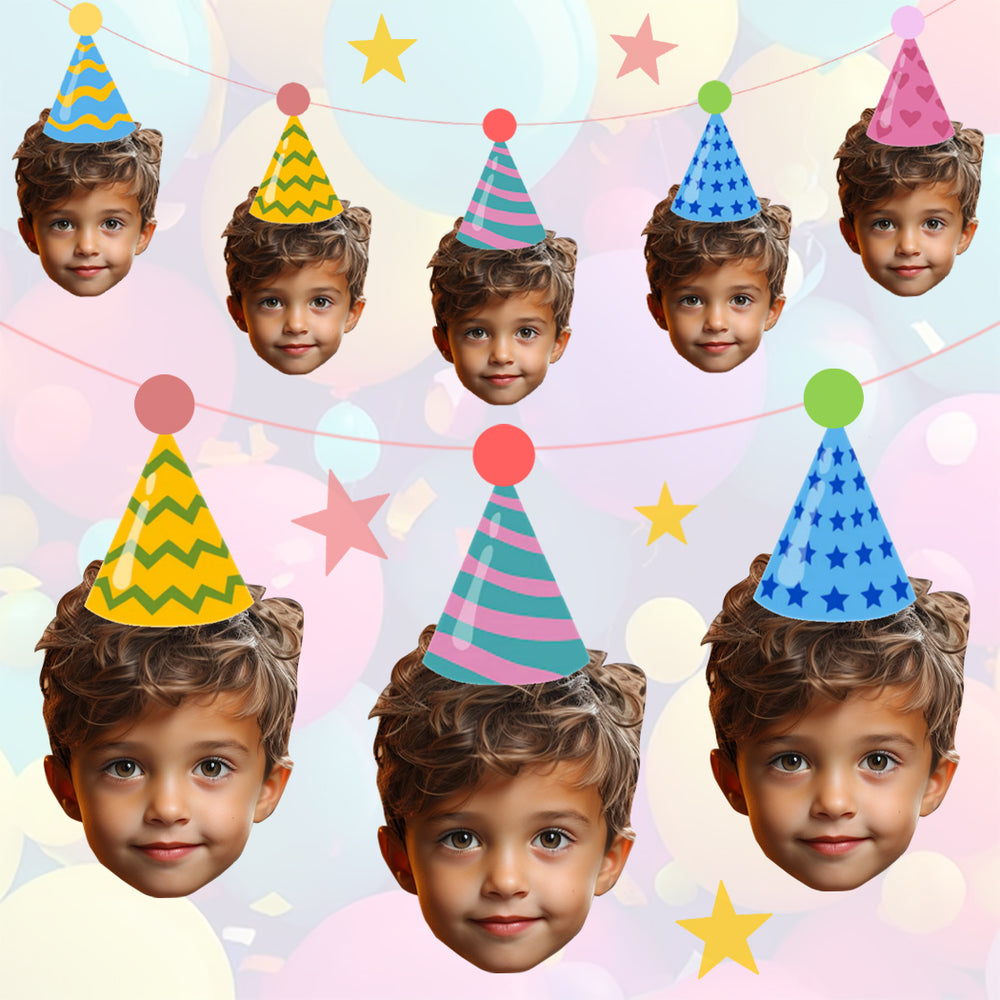 Personalised Party Hat Banner Custom Party Decorations Personalised party hat banner custom party decorations