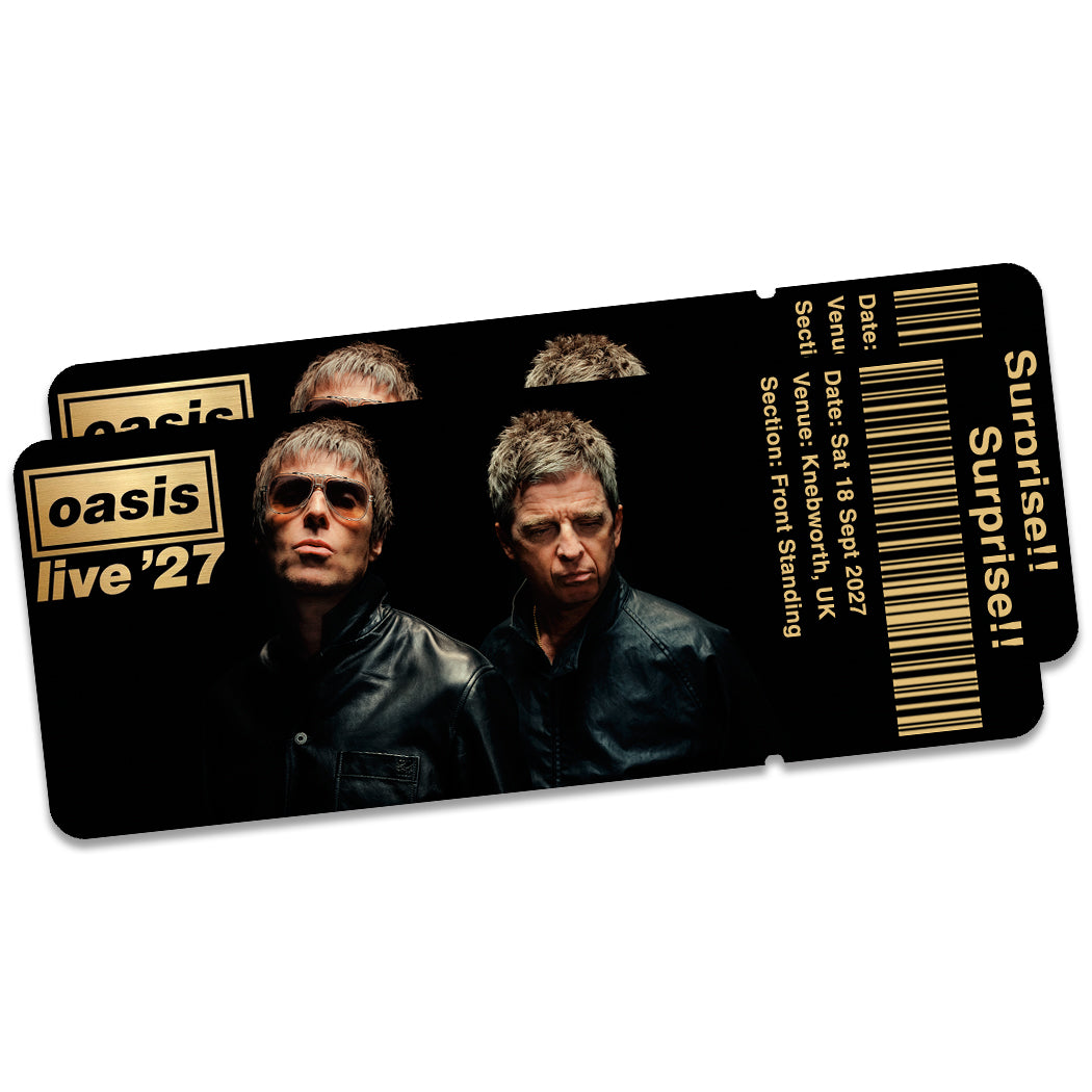 Personalised Oasis Live ’27 Souvenir Ticket | Oasis Concert Gift