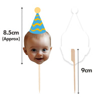 Personalised Party Hat Cake Toppers