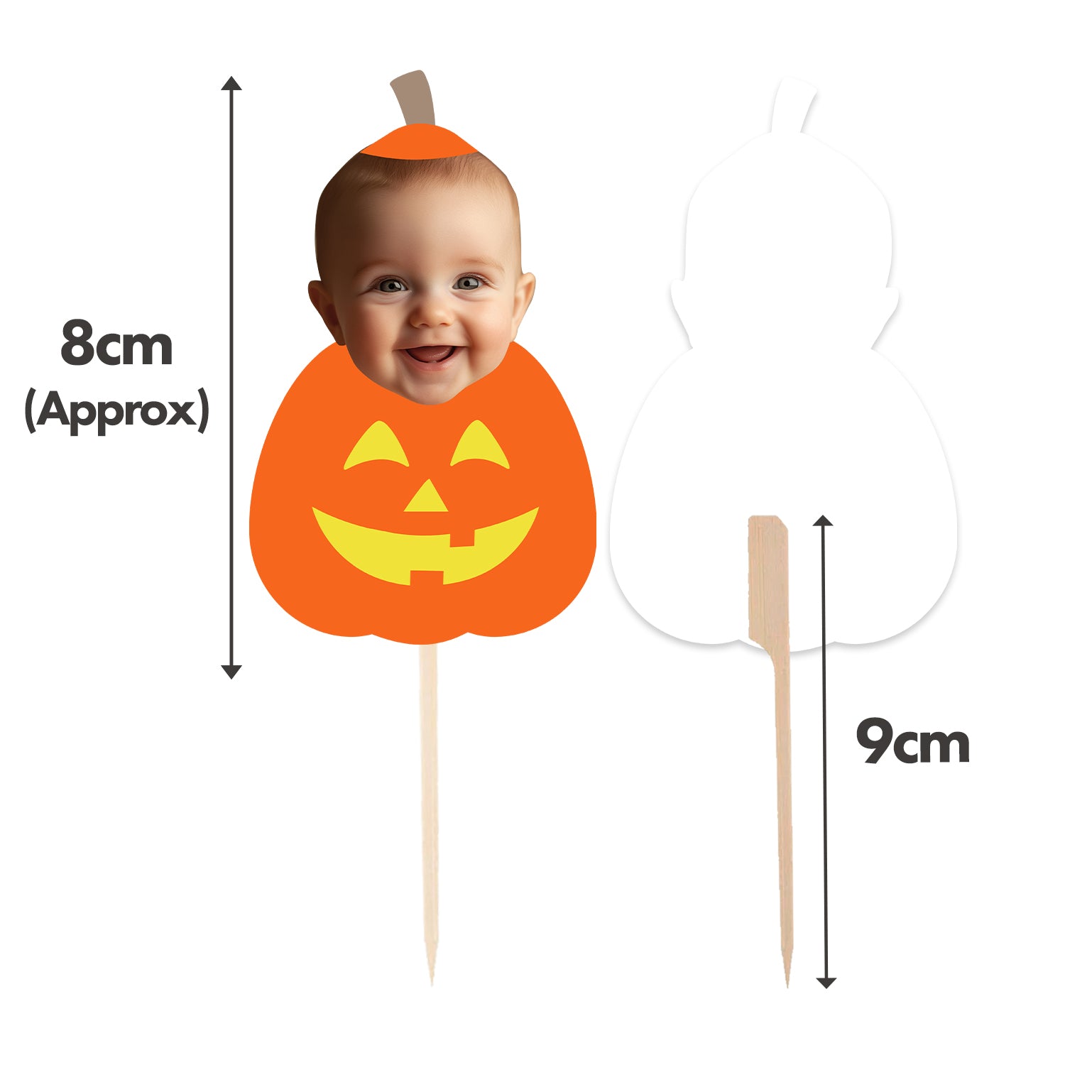 Personalised Pumpkin Halloween Cake Toppers