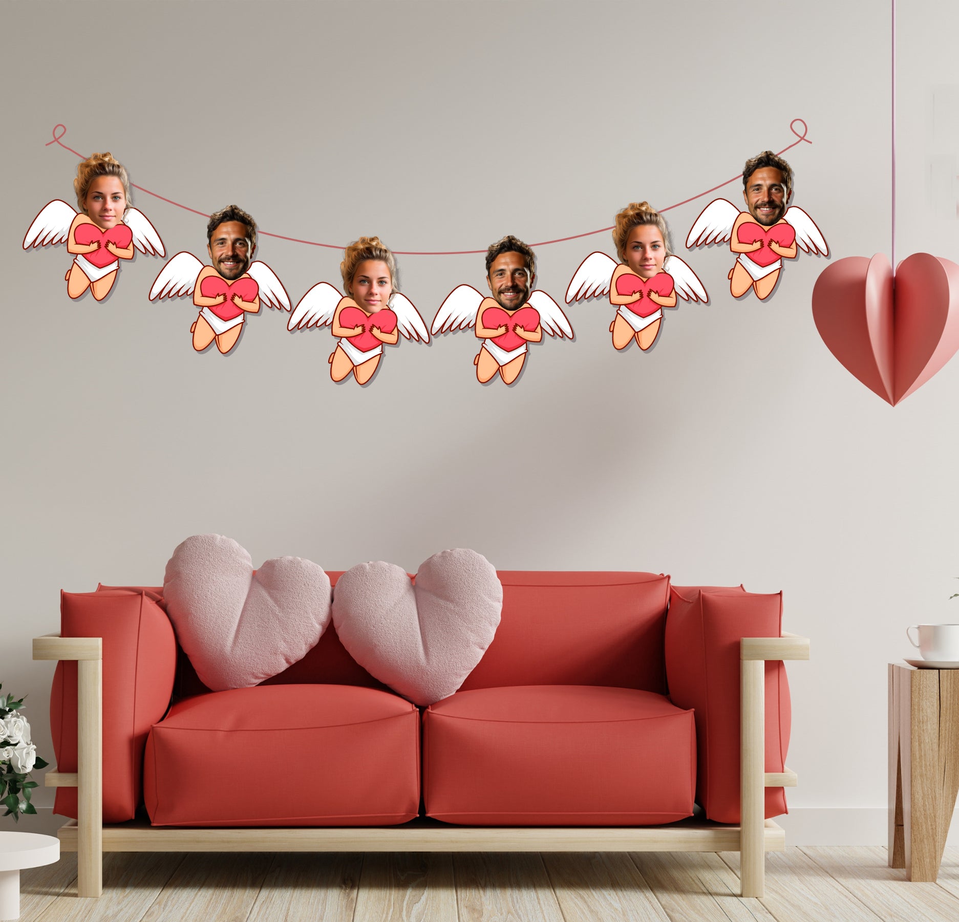 Personalised Valentine's Day Cupid Banner