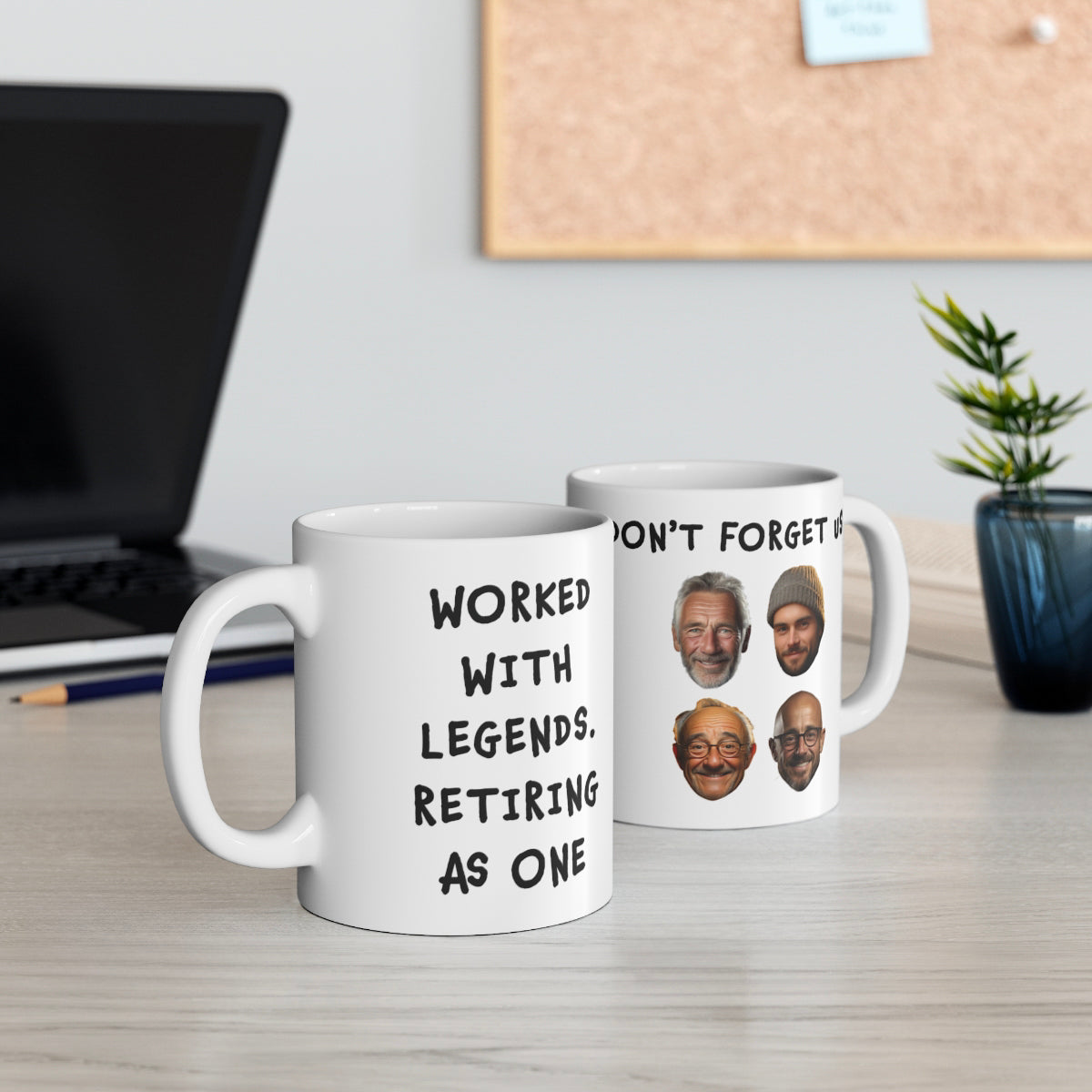 Retirement Mug - Worked With Legends. Retiring As One